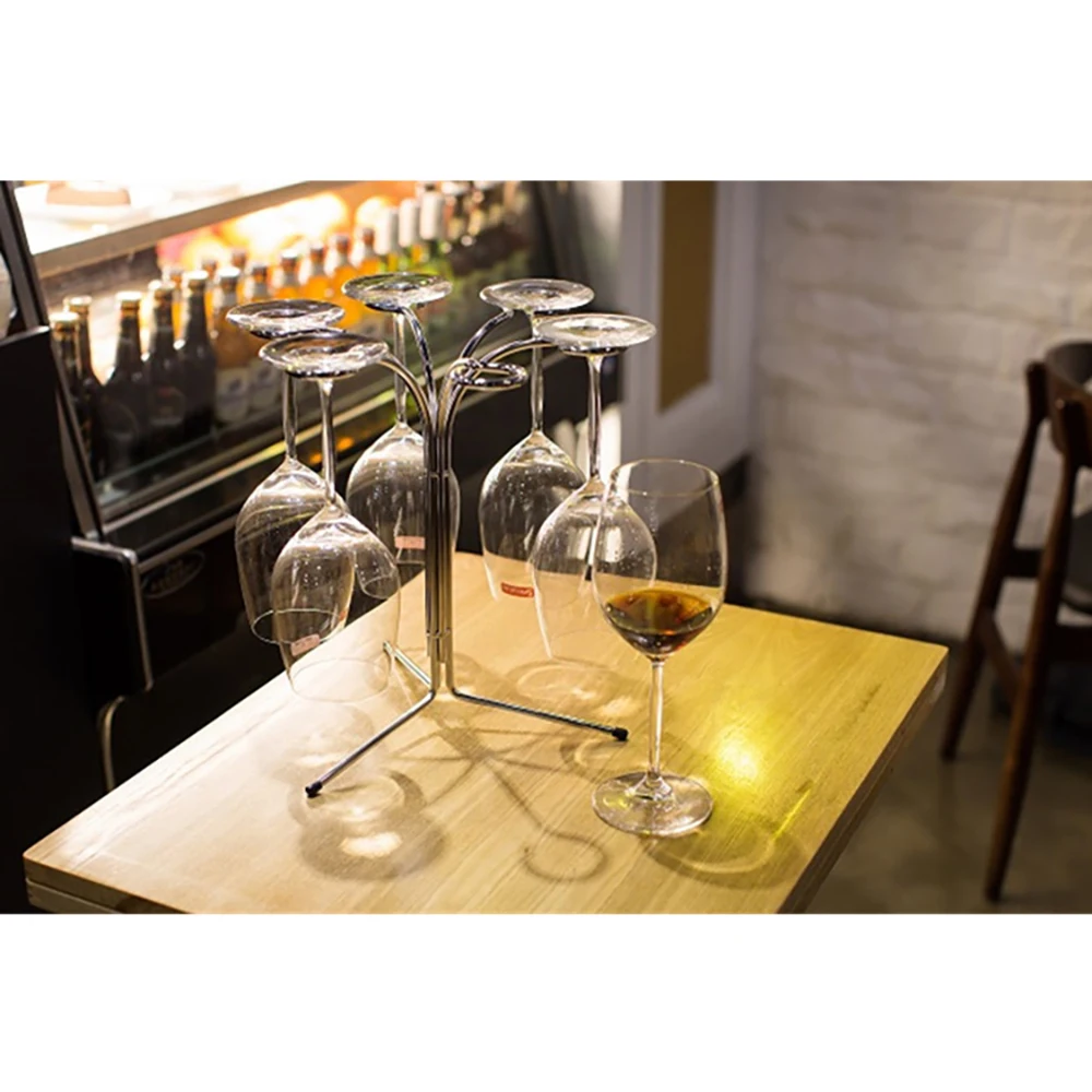 Luxury Wine glass rack European-style desktop upside-down cup storage shelf light luxury sober ware draining shelf