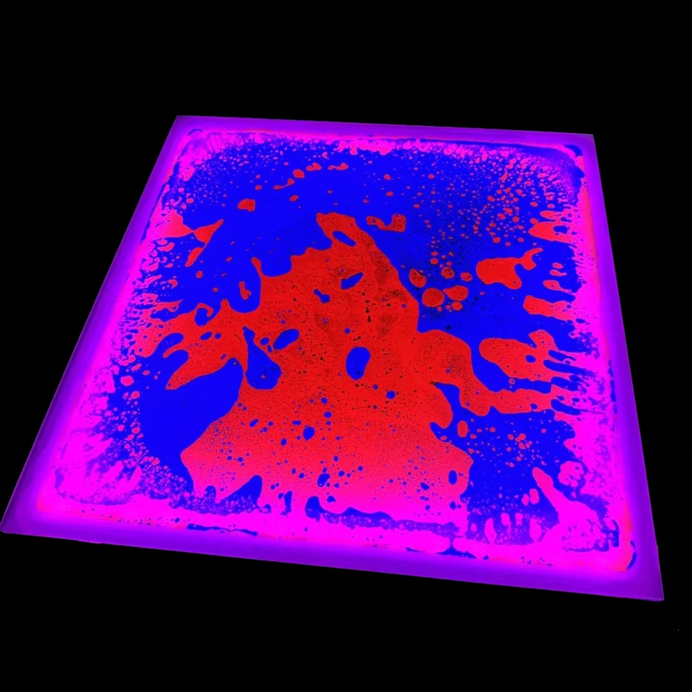 New Design Colorful interactive Led Liquid Tile Light Up Gel Floors Liquid Motion Hexagon Floor Sensory Tiles