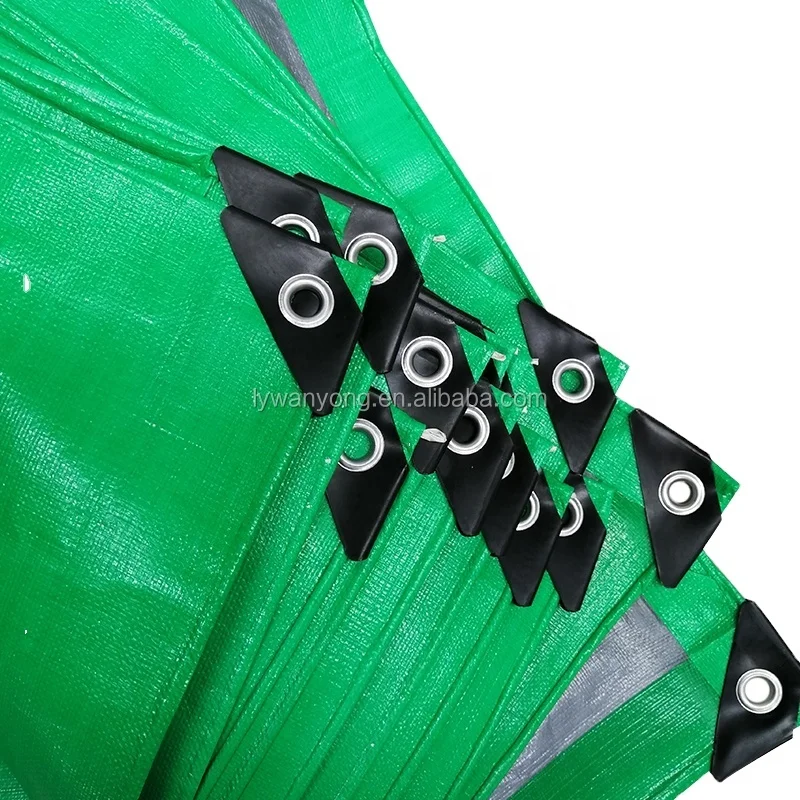 Million 2*3 120g green silver laminated PE coated tarpaulin hot selling customized design cover waterproof