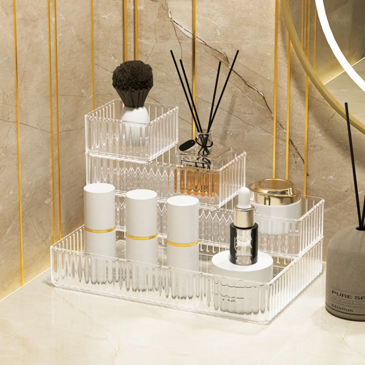 Plastic top sellers Clear Storage Drawers Organizer Set Holder Drawer  4 Size Stackabl Acrylic Storage Containers For Cosmetic