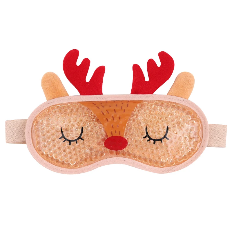 
Reusable Soft Fabric Gel Beads custom eye mask animal Dark Circle Ice Pack cat sleeping mask 