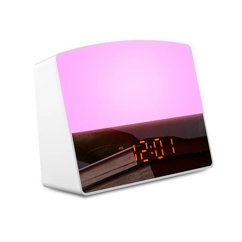 Table Creative Clock Alarm Clock with Snoose  Wake Up Light Sunrise Alarm Clock for Kids