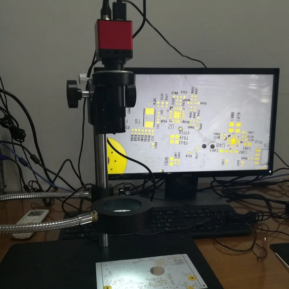 Boshida HD1001A-A01 digital microscope with 12 inch LCD screen can save image for industrial inspection or PCB repairing
