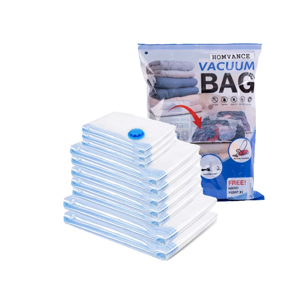 Huafeng Factory Customized Plastic Vacuum Compress Bags With Pump Vacuum Bags For Clothes