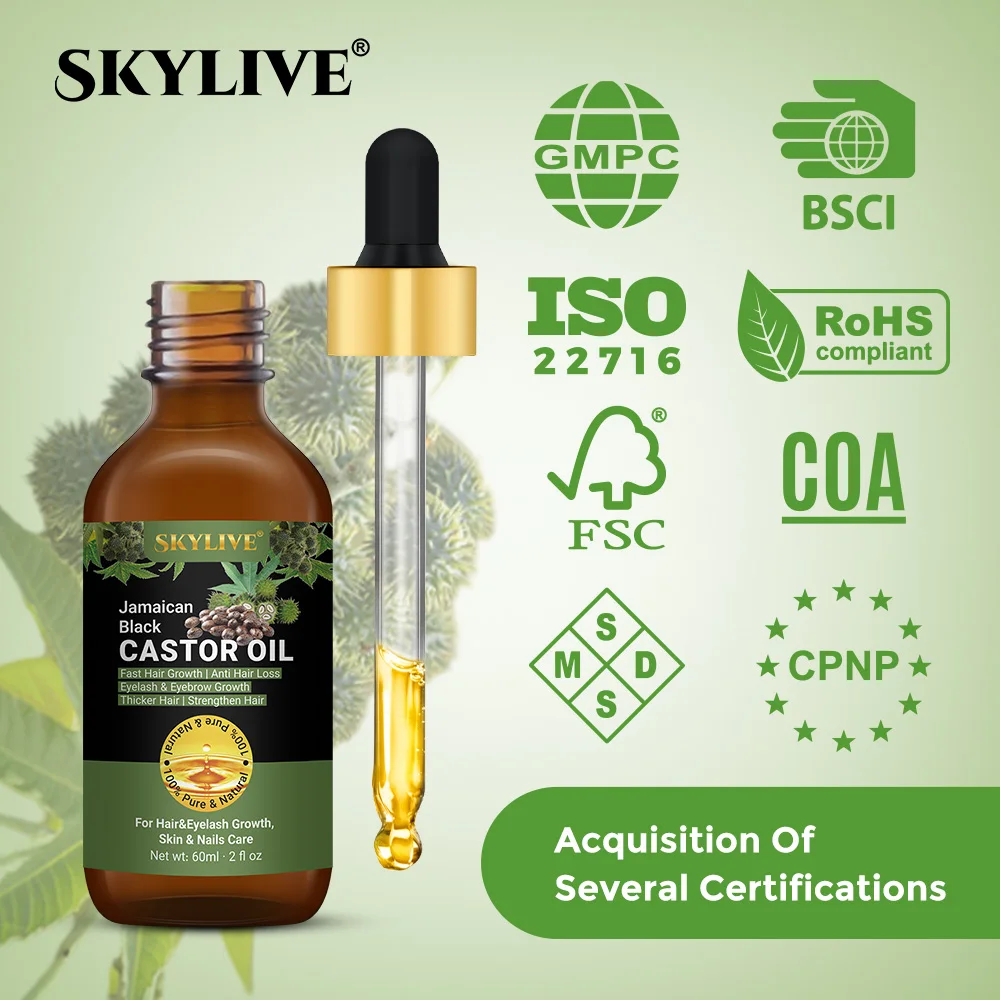 Wholesale indian oil hair jamaican black castor oil hair regrowth treatment natural Cold Press caster oil for hair growth