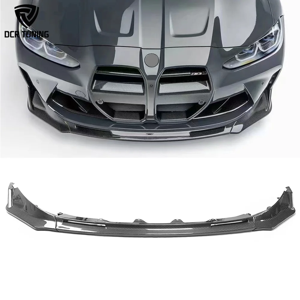 G82 G80 Dry Carbon Fiber Front Lip for BMW M3 G80 G82 G83 M4 Carbon Car Bumper Splitter Automotive Body Kits V Style 3 PCS