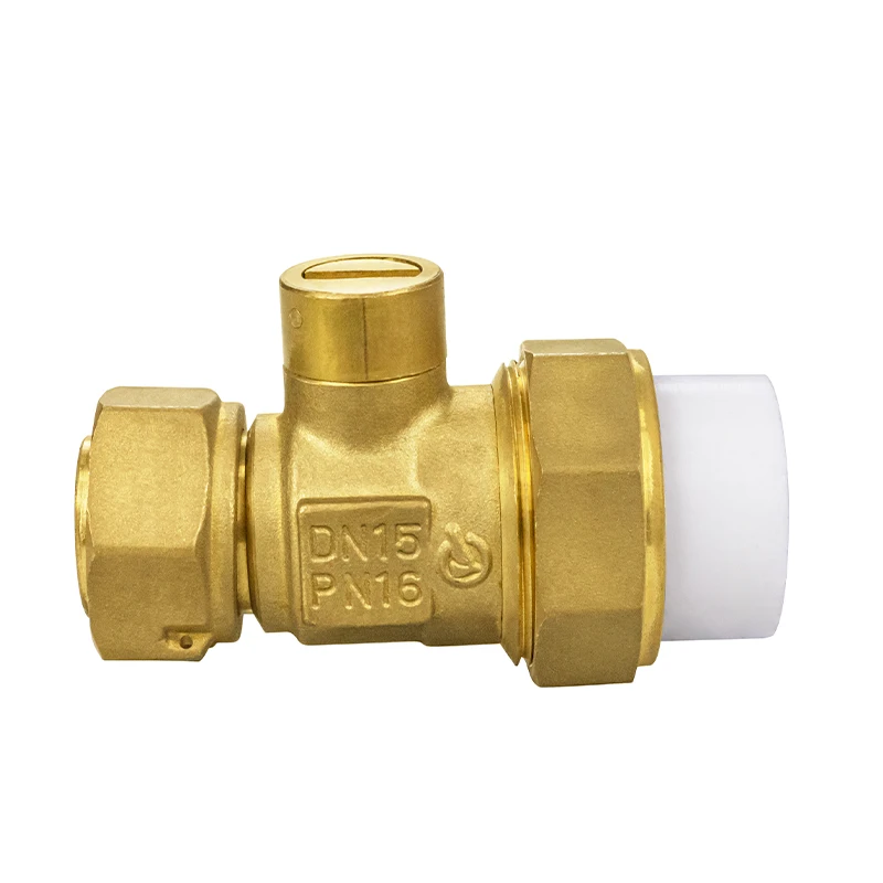 TMOK High Quality Independent Design Brass PPR Lockable Ball Valve For Water Meter