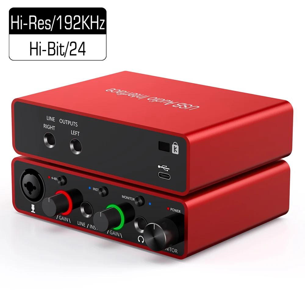Звуковая карта 192 кГц/24 бит с USB аудио интерфейсом интерфейсная студия solo XLR для профессионального оборудования записи