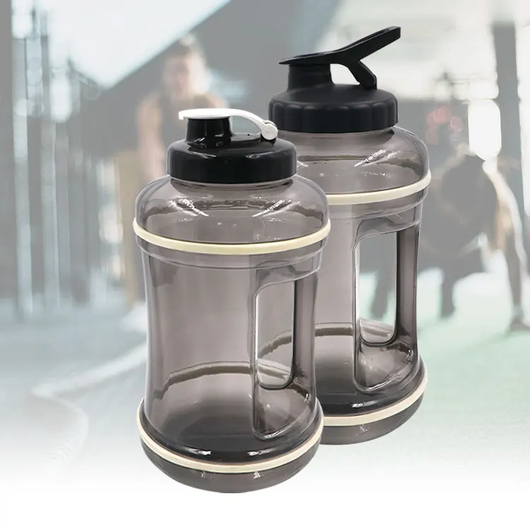 Real eco friendly wide mouth PETG BPA free  2.6L 2L 2 liter plastic fitness sport protein shaker water bottle