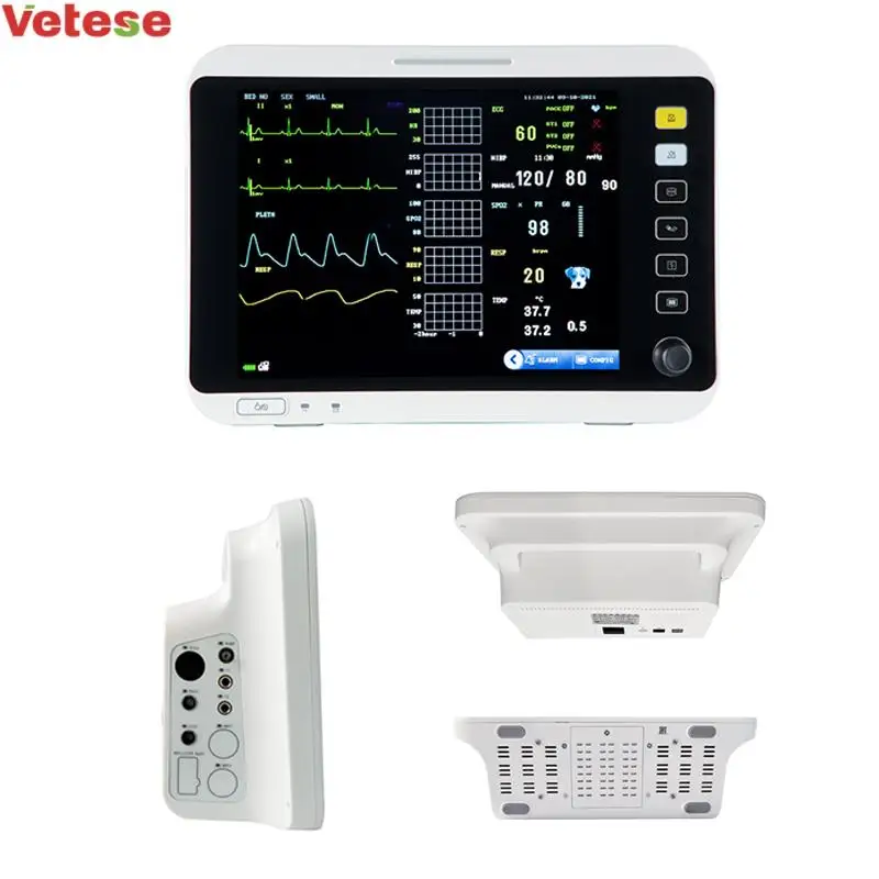 yonker patient monitors 12.1inch portable Vet Multi-parameter Patient Monitor and  6 Multiparameter Veterinary monitor