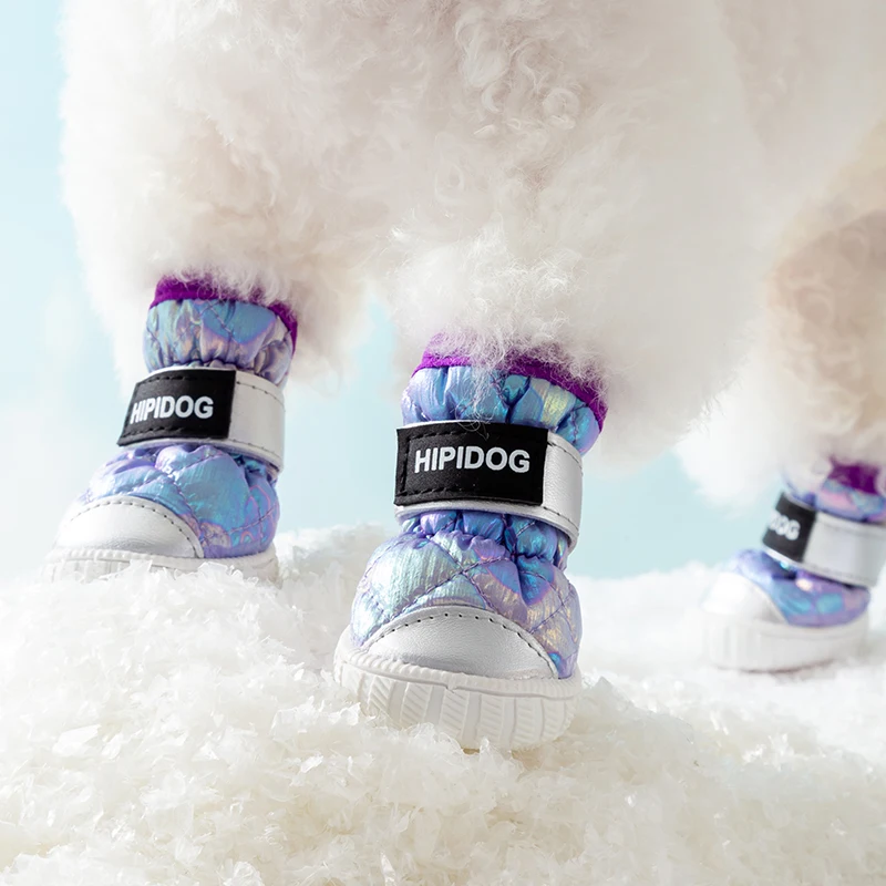 Dog shoes winter cotton shoes keep pets warm out of dirty teddy bear small dogs waterproof foot protection off