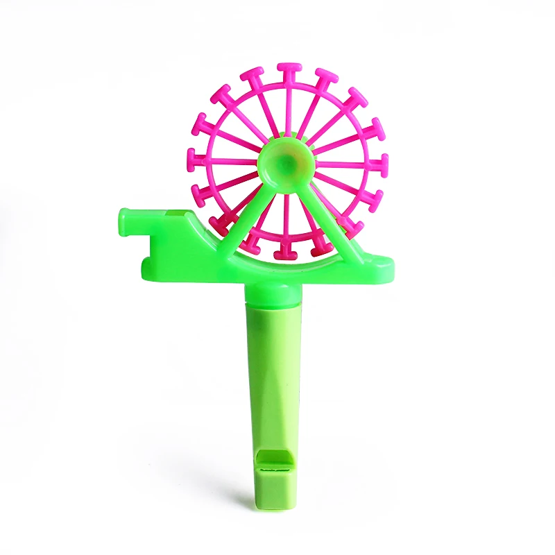 Assemble Ferris Wheel Design Small Baby Whistle Cheap Plastic Mini Whistle Toy For Sale