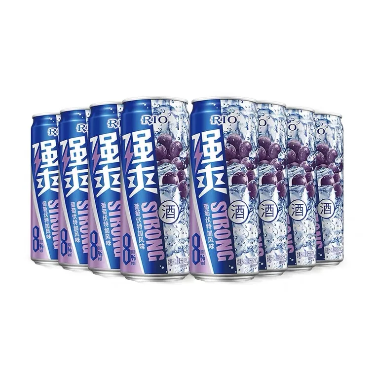 Коктейльные коктейли RIO Strong Shuang предварительно Смешанное вино 8 градусов сильный с 6 вкусами 330 мл * банок низким содержанием алкоголя