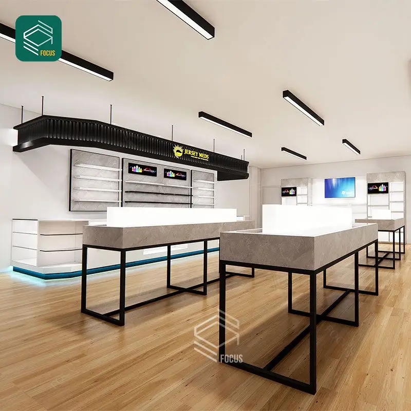 Modern Display Shelves Wall For Retail Stores Glass Showcase Table Cigarette Fixtures Tobacco Display Cabinet