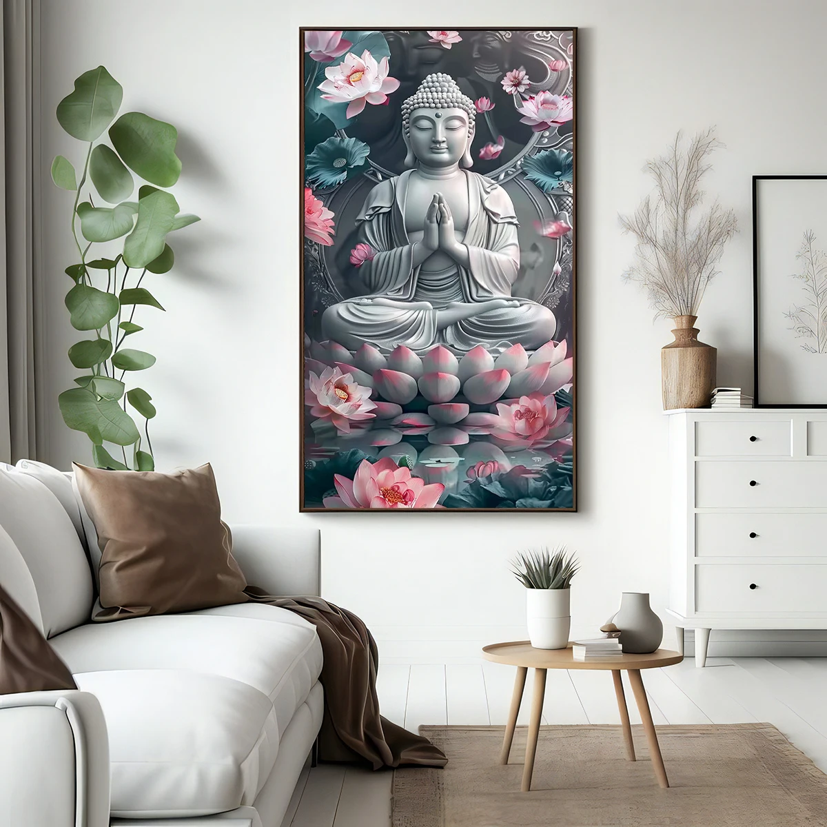 Wholesale Wall Art Canvas Painting Buddha Religious Poster Luxury Simple Wall Painting Living Room Home Decorative Painting