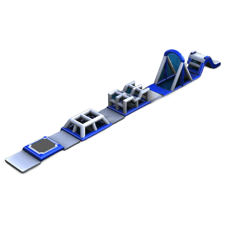 Linear Type Outdoor Inflatable Water Games Slide Trampoline Floating Island Inflatable Water Park
