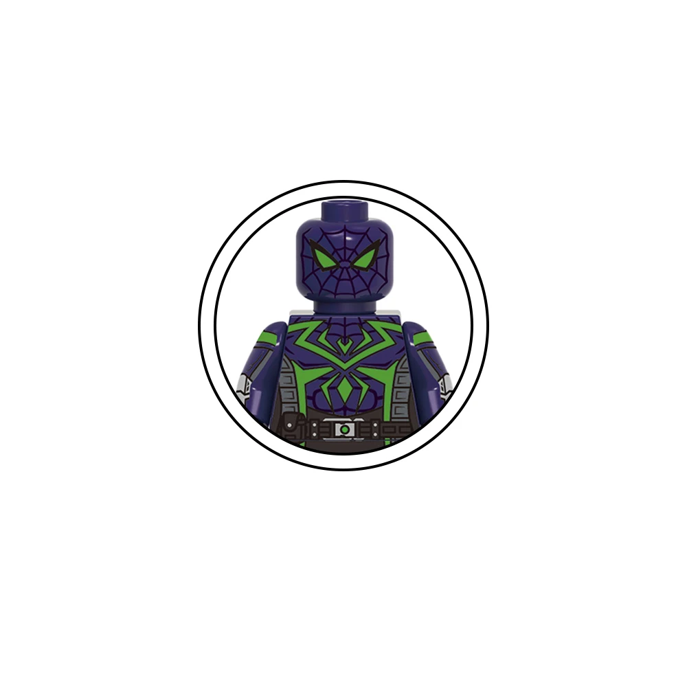 G0120 Super Heroes Spider The End Miles Morales 2099 Crimson Cowl Classic Purple Reign Suit Man Building Blocks Bricks Kids Toys