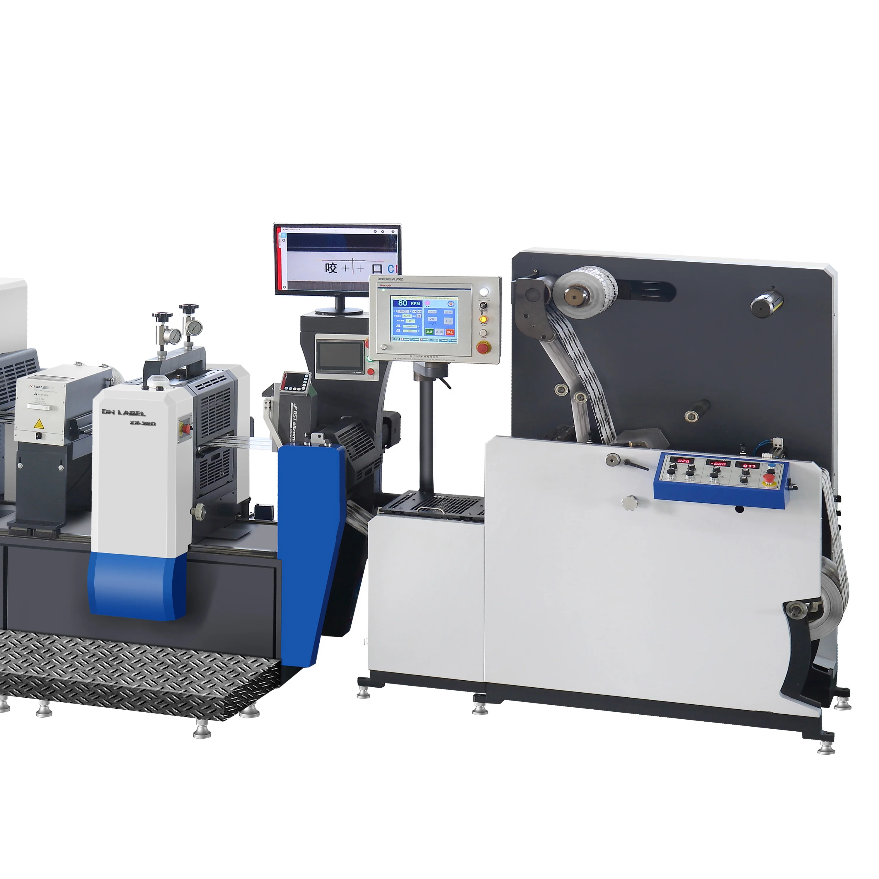 ZX-320 Intermittent Label Paper 4 5 6 Color Offset Printing Machine with Die-cutting
