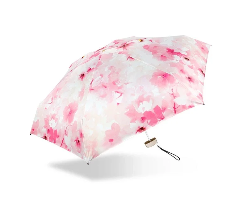 Five fold compact umbrella five fold light small sun umbrella mobile phone mini pocket umbrella