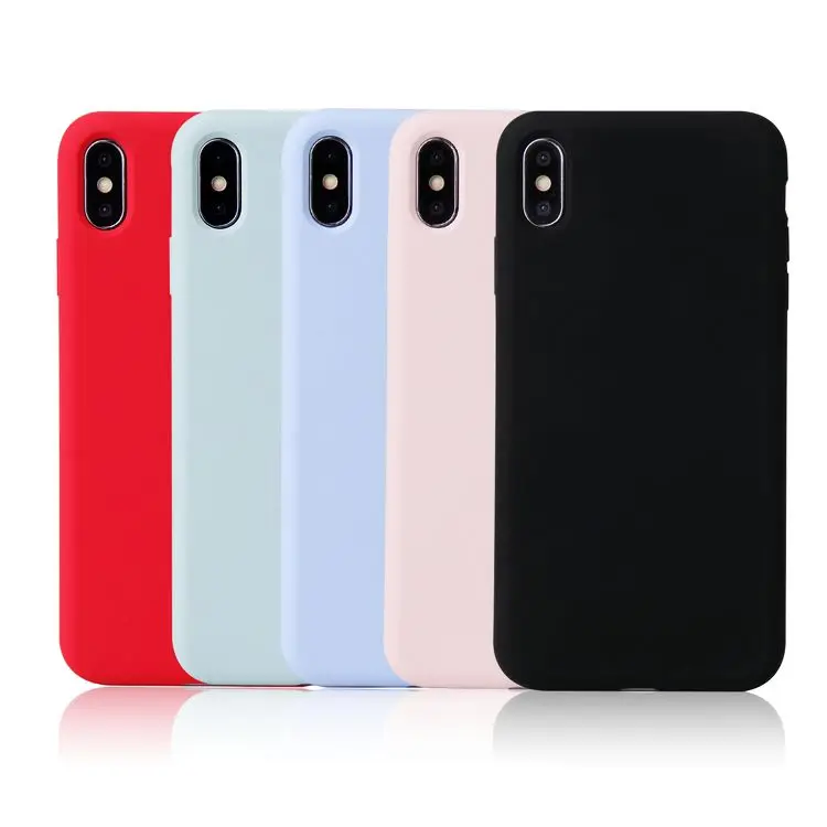 Guangzhou factory original scratch proof microfiber liquid silicone mobile cell phone case for iphone x xr xs max 6 7 8 plus