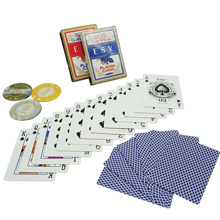 Ready to ship bar code durable soft playing custom poker cards factory stock