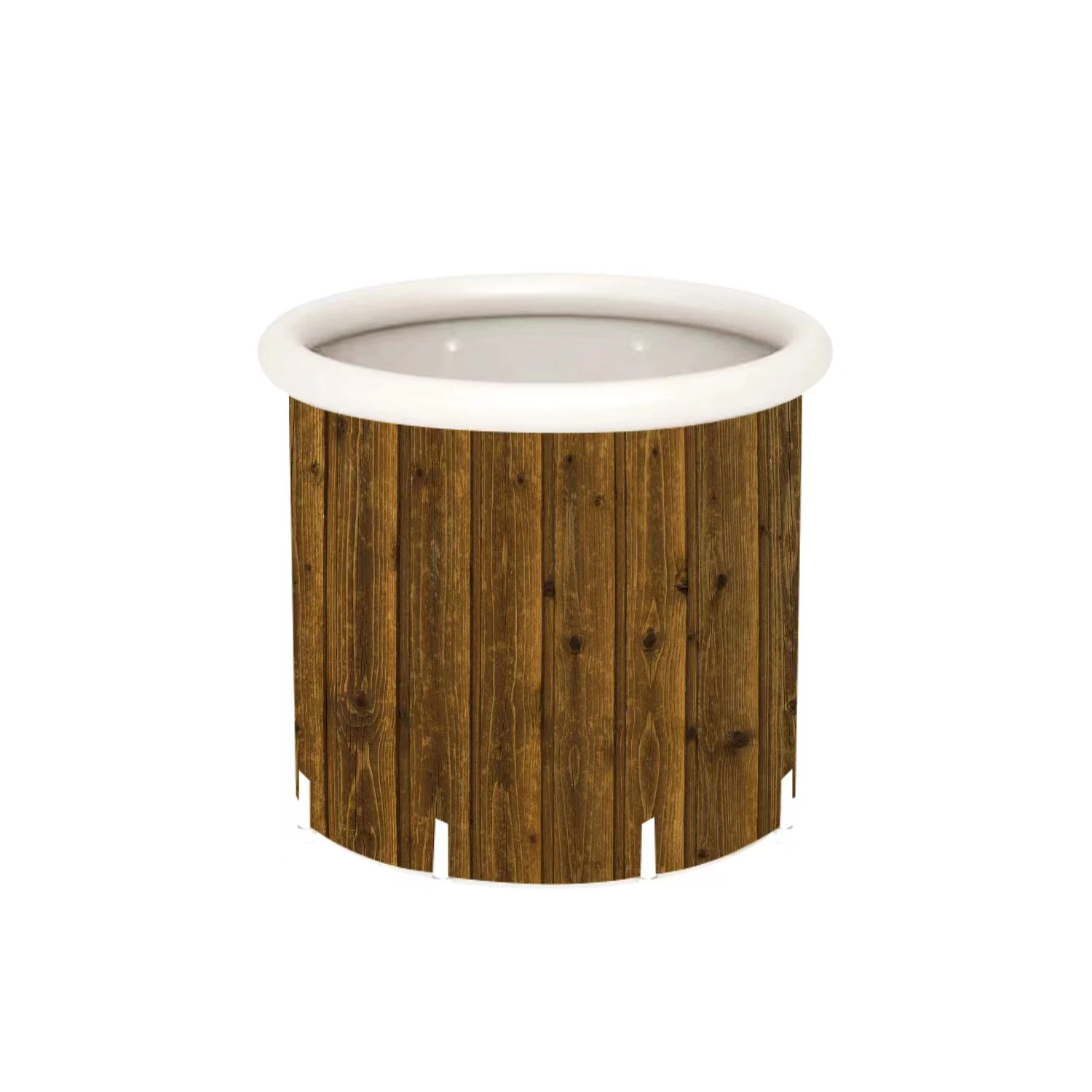 Customized Brand Portable Wooden Pattern Baths For Recovery Ice Plunge Therapy Tub