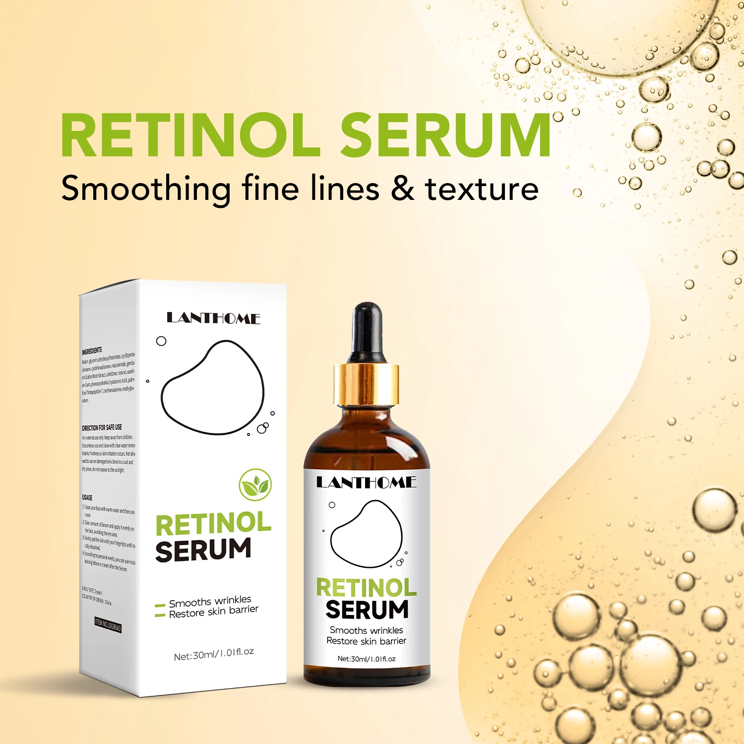 LANTHOME Retinol Facial Serum 30ml Smooths Wrinkles Restore Skin Barrier Bulk Items Wholesale Lots Facial And Beauty Essence