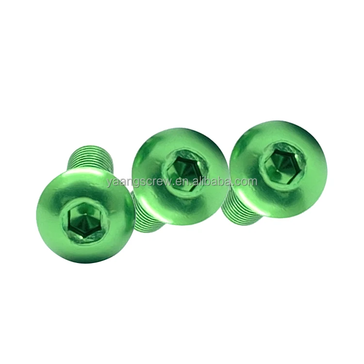 M4 Hex Socket Countersunk Head Flat Head Screw / Bolts Anodized Aluminum Alloy 4mm Metric For Bicycle