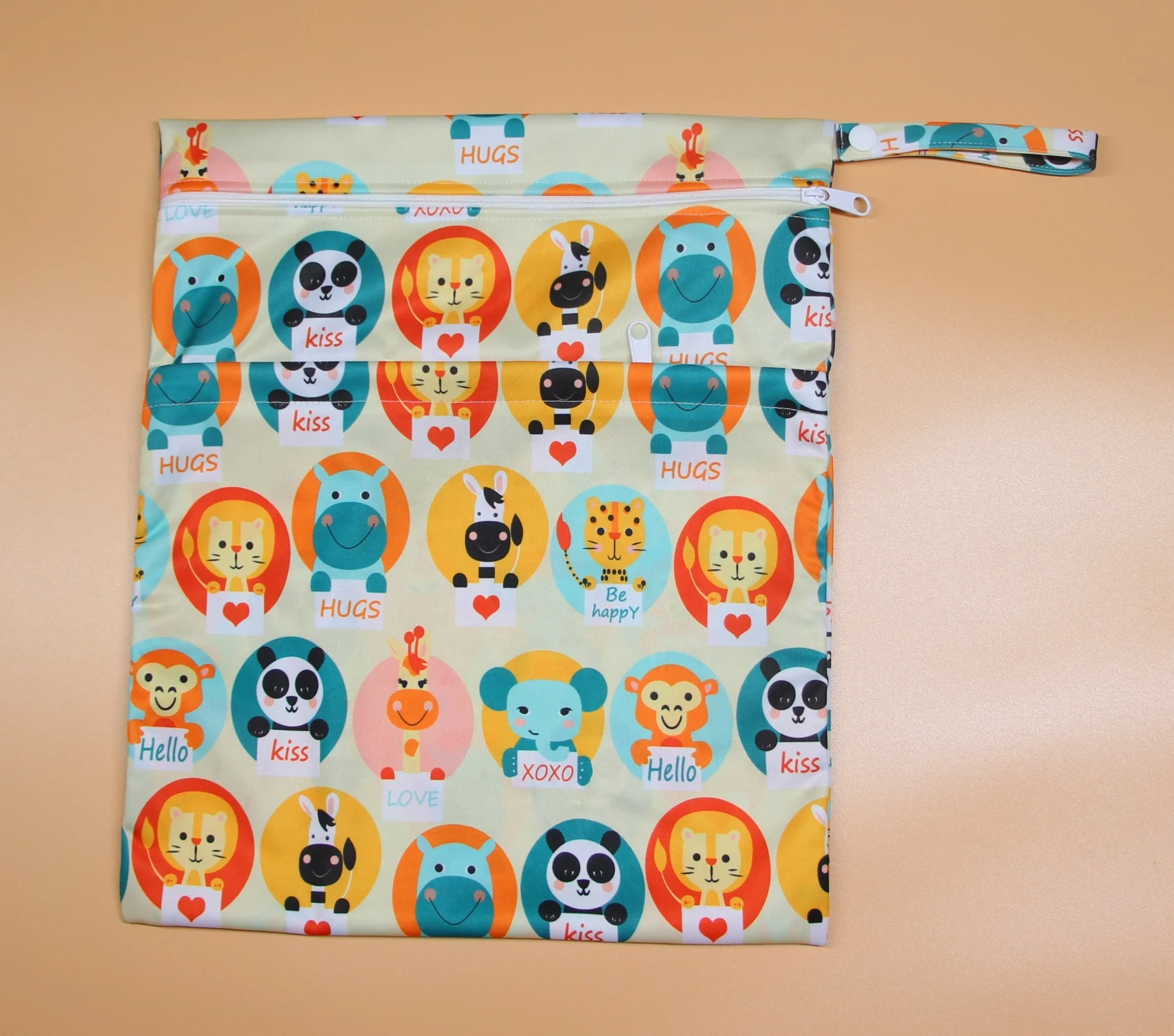 Новый дизайн 2022, влажная сумка на молнии, сумка для детских подгузников, водонепроницаемые двойные карманы, Влажные Сумки