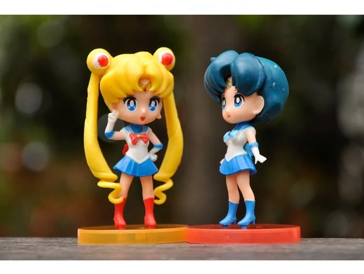 HWA 3d cartoon plastic model girl toy cake decoration anime action figure collector figurine toy cake sailor moon action toy
