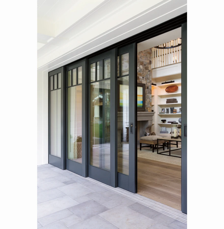 Alwew aluminum interior noiseless sliding door with customized