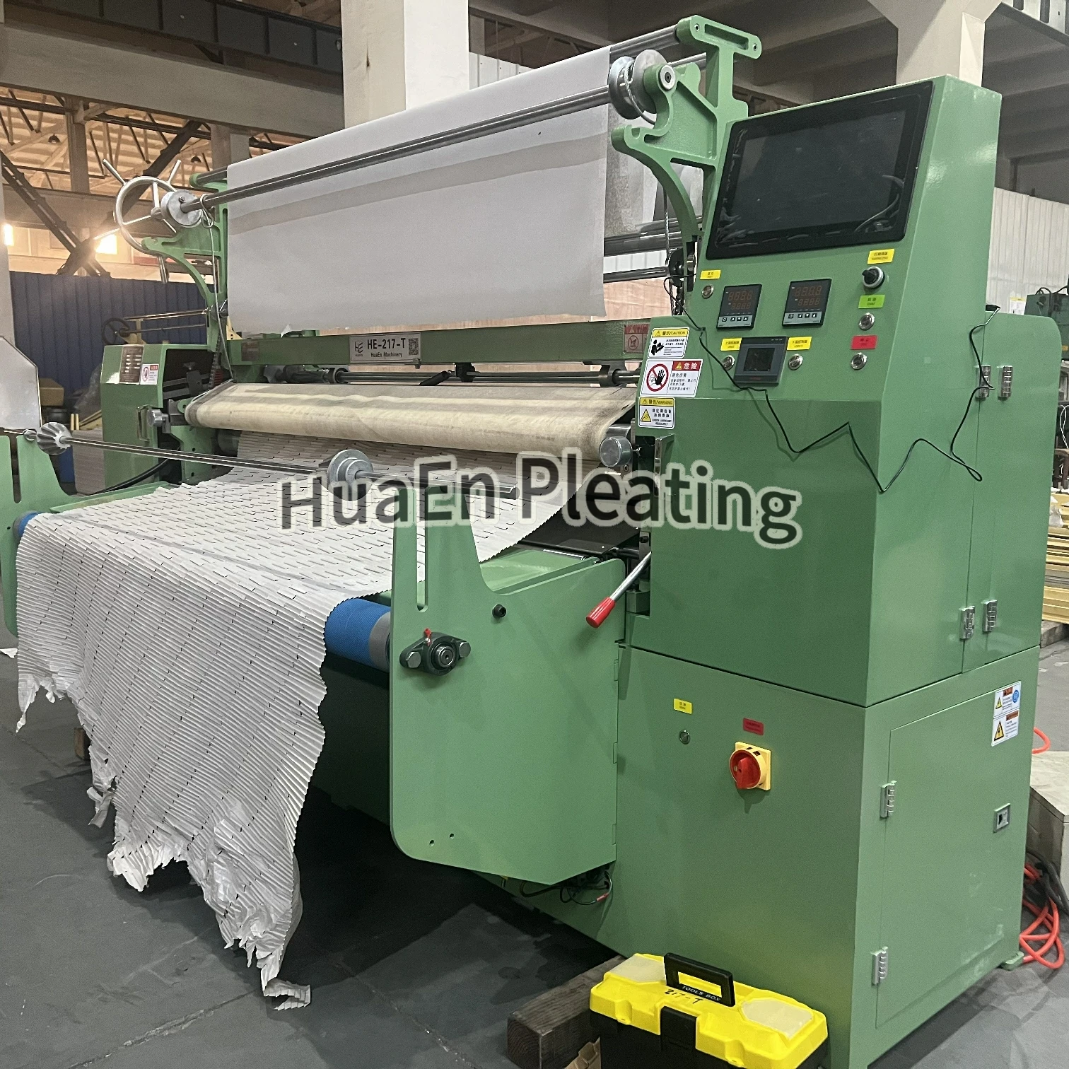 HuaEn Bamboo Zigzag pleats HE-217-T fabric velvet plisse machine electronic jacquard loom machine Jacquard machinery