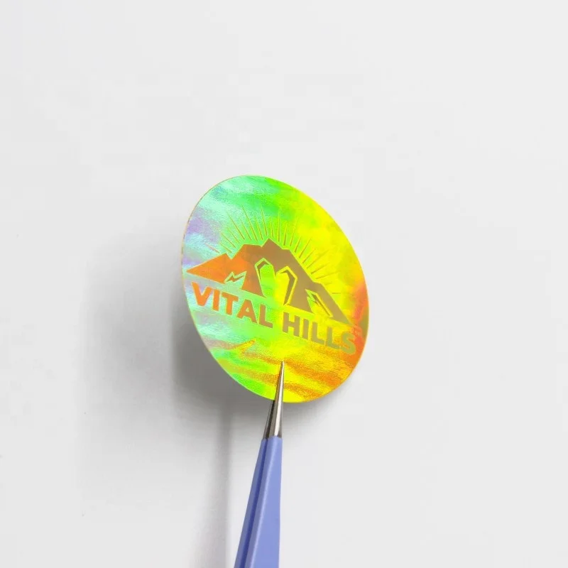 UV Resist Waterproof Rainbow Silver Laser 3D Hologram Reflective Glitter Sticker Die Cut Label Logo Custom Holographic Stickers