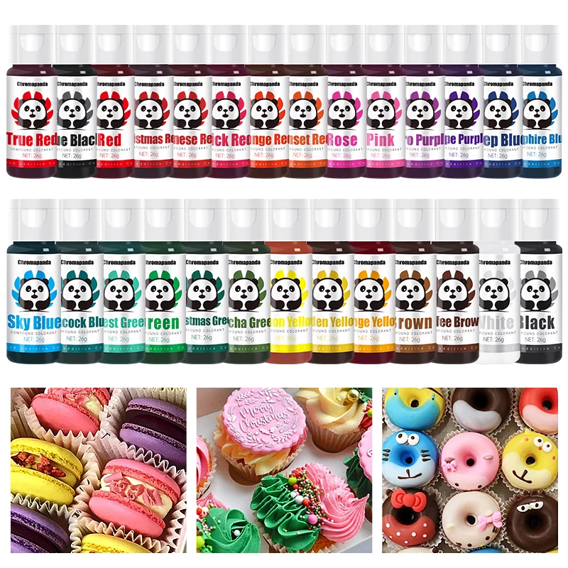 Chromapanda Factory Price 10ml  Food Gel Coloring Food Dye Blue Purple Natural Food Color Multiple Colors For Macarons Ice Cream