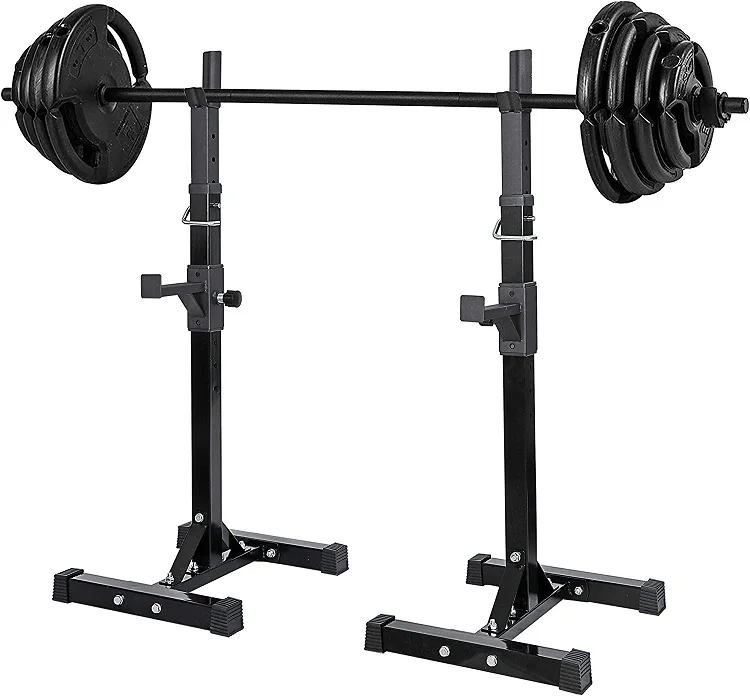 ZYFIT Multi-Function Barbell Rack Dip Bar Stand Adjustable Squat Rack Dipping Station large for home gym fitness equipment