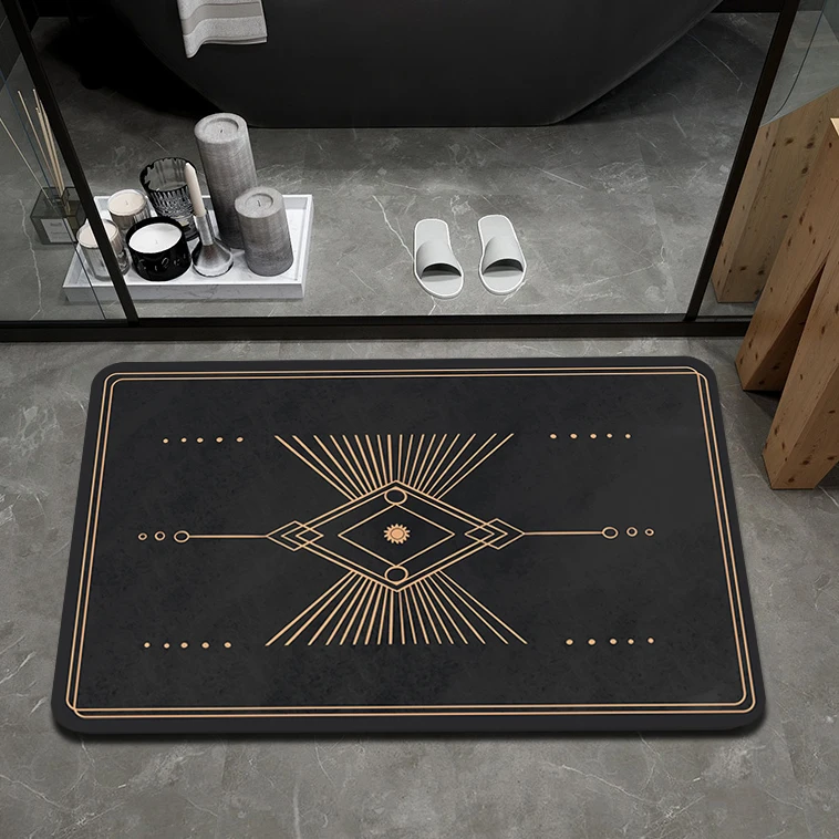 Environmentally Friendly Non-slip Strong Water Absorption Moisture Dehumidification Diatomite Bath Mat