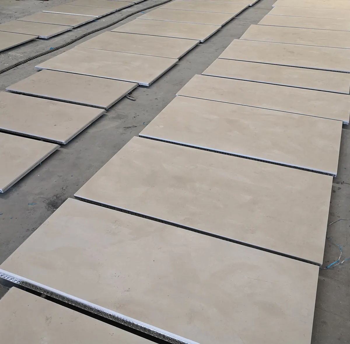 Portugal Beige Marble Thin Stone Veneer Honeycomb Panel for Facade