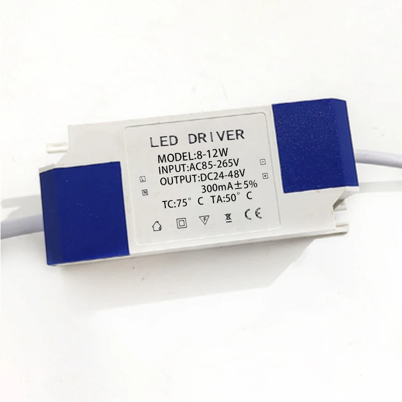 8-12w 24V to 48V AC DC 1-50w constant current LPF isolated panel light power supply led driver