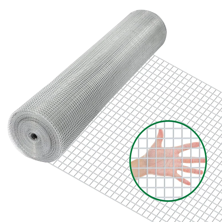 RTS 1/2Inch Galvanized Welded Iron Wire Mesh 19 Gauge Welded Wire Mesh Hardware Cloth for Garden Fence