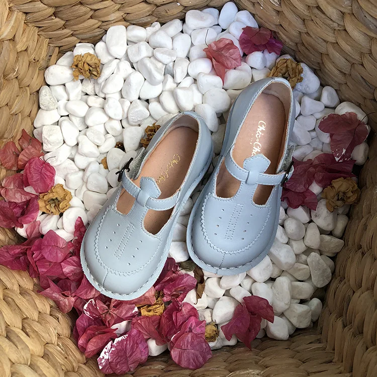  Summer beautiful and fashionable pink princess party shoes leather round toe sandals for men girls flat