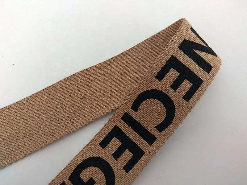 ZONESIN Letter Print Decoration Cotton Canvas Shoulder Straps For Bags