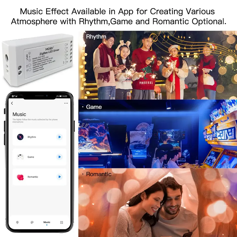Высококачественная система Rgb Cct Alexa Echo Google Home Tuya Zigbee Smart Dimmer Module Switch