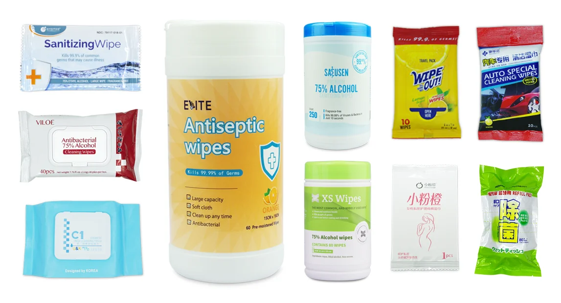 Free Sample Individual Wet Wipes Custom Logo Single Airline Refreshing Anti Bacterial Wet Tissues Wet Towel Adults Household