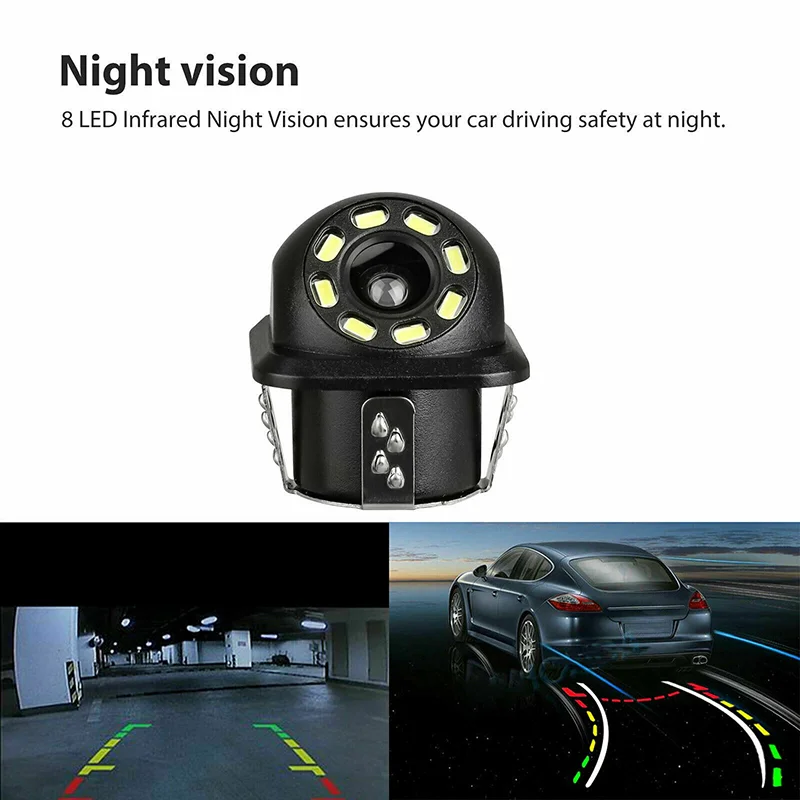 12v Waterproof Night Vision Car Security Camera System Rearview Hd Wide Angle Car Backup Reverse Camera