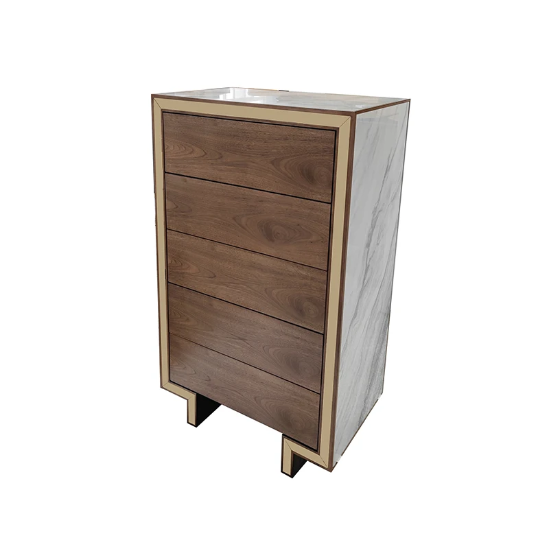 Guanye 2024 New 5-Drawer Dresser Tall Skinny Ru Furniture Narrow Dresser Solid Luxury Wood Bedroom Dresser