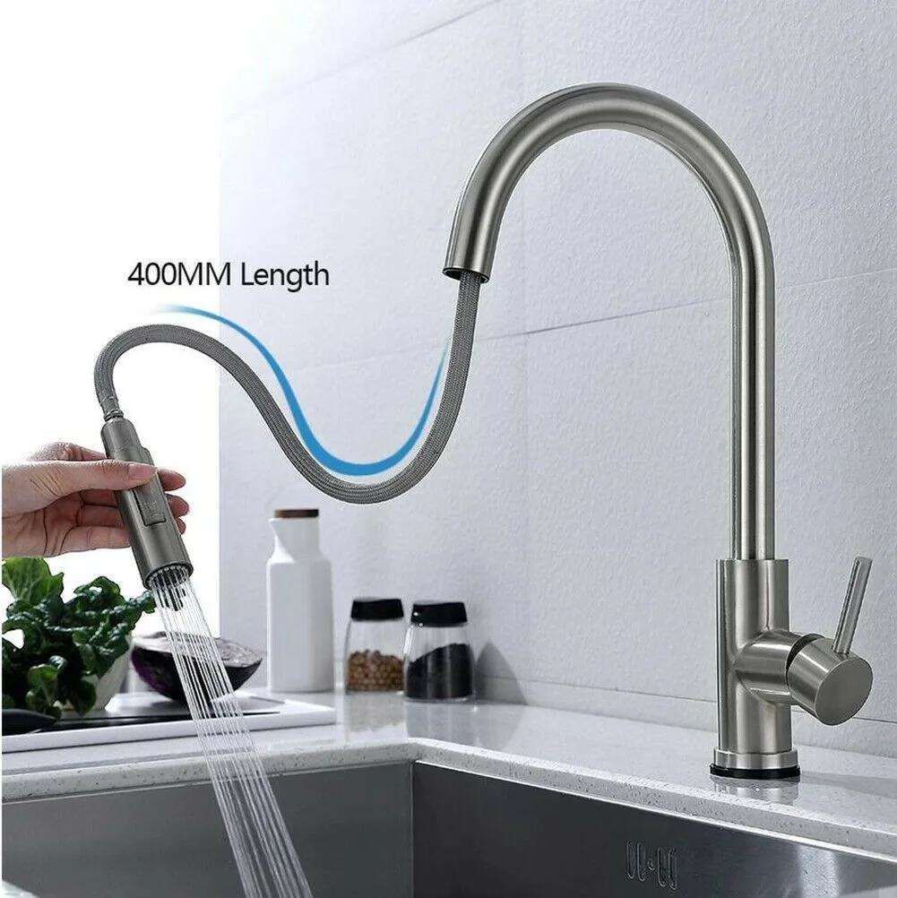 Kitchen Taps Home 304 Stainless Steel Sink Hot And Cold Matte Black Faucets Set With Extender Sprayer