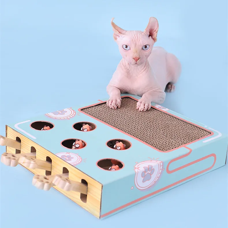 Corrugated Paper Cat Toy Grind Claws Rectangle Type Cat Scratcher cardboard Bed Interactive Toys