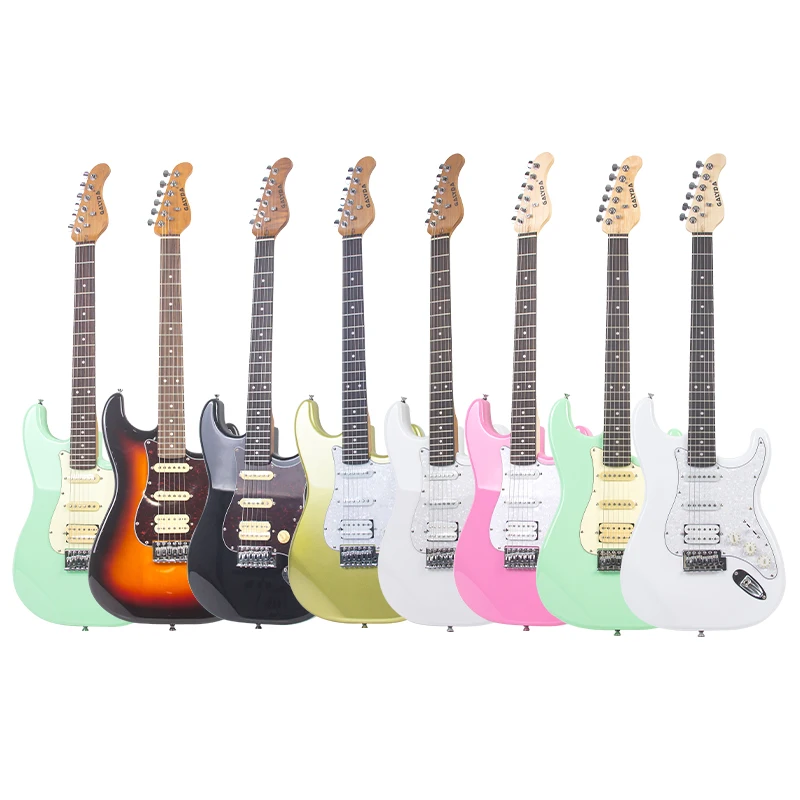 Wholesale Full-Size Electric Guitar Set with Case Amplifier Made China Professional Adults Cheap Price Maple Back/Side Material