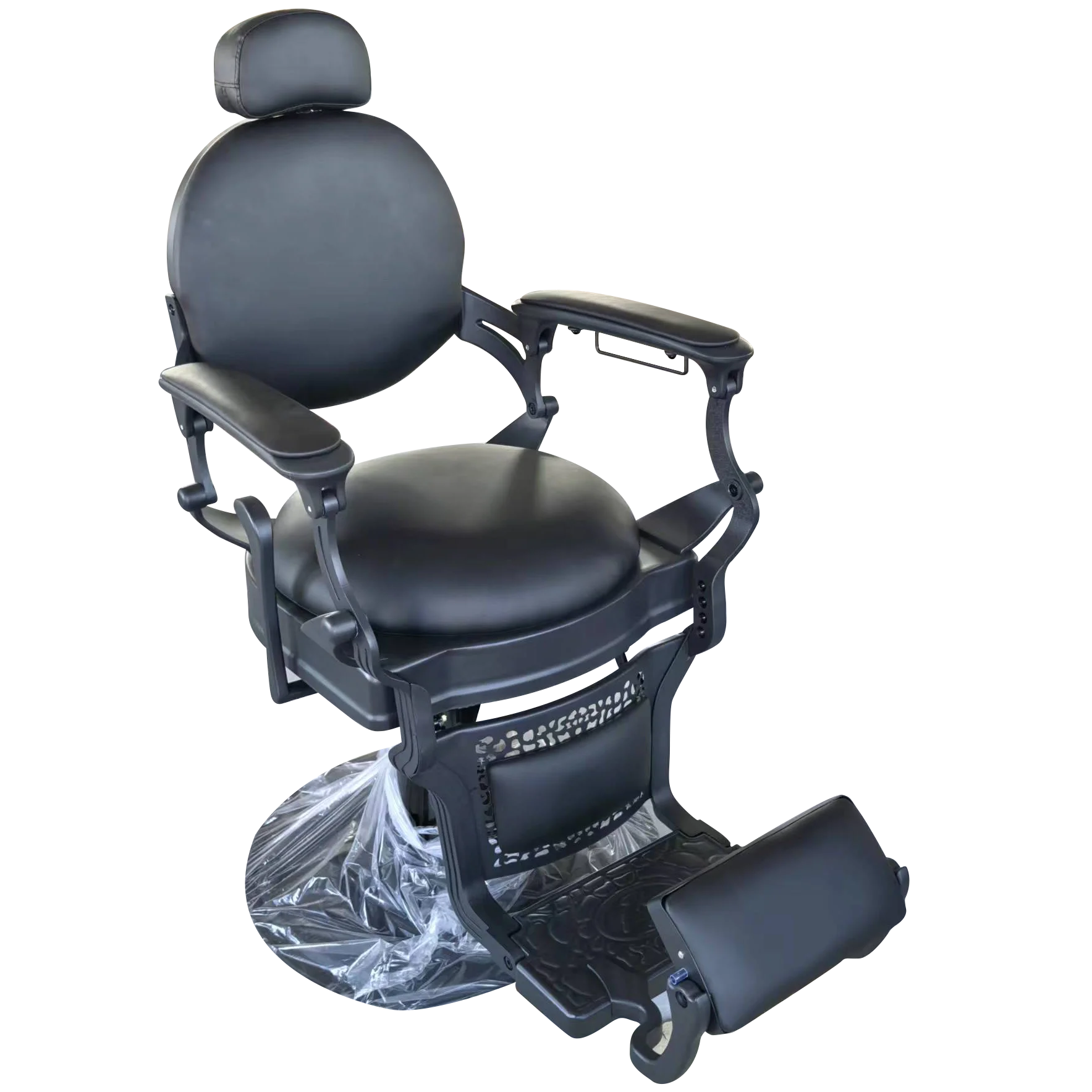 MOQ 1 High Quality One-Step Connection  Aluminum Workshop Barber Chair Hydraulic Chair Recline Chair 10 Years Warranty