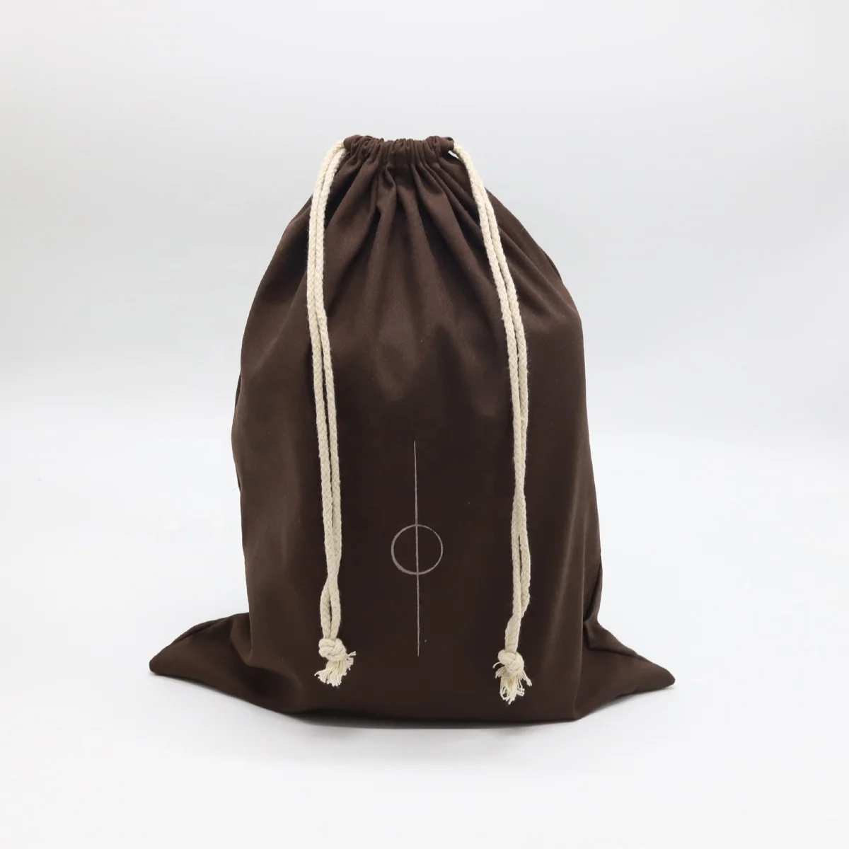 Wholesale Brown Beige Cotton Linen Drawstring Gift Packaging Bag Large Cotton Muslin Dust Cloth Pouch